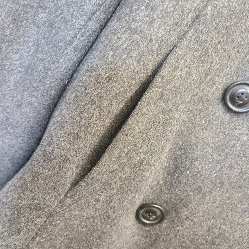 J. Crew Grey Double Breasted Woolblend Peacoat M - Picture 15 of 16